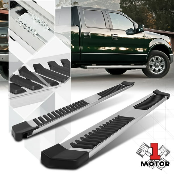 FOR 15-20 FORD F150/SUPER DUTY CREW CAB 4" CHROME CURVED OVAL SIDE STEP NERF BAR FOR 15-20 FORD F150/SUPER DUTY CREW CAB 4" CHROME CURVED OVAL SIDE STEP NERF BAR